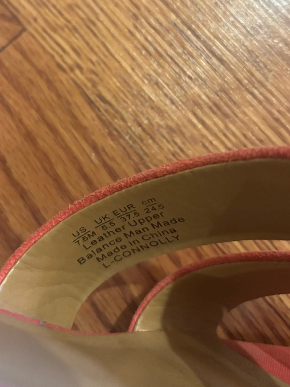 Franco Sarto Suede Ankle Strap Sandal Wedges Connolly Pink Coral Sz 7.5M